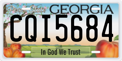 GA license plate CQI5684