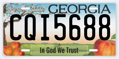 GA license plate CQI5688