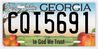 GA license plate CQI5691
