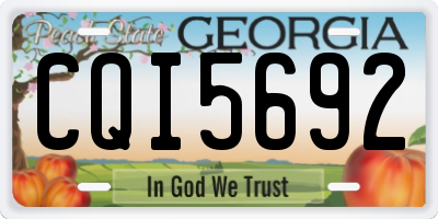 GA license plate CQI5692