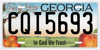 GA license plate CQI5693