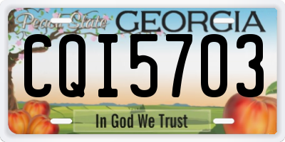 GA license plate CQI5703
