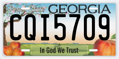 GA license plate CQI5709
