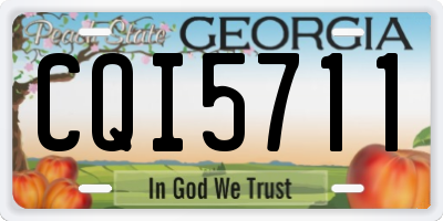 GA license plate CQI5711