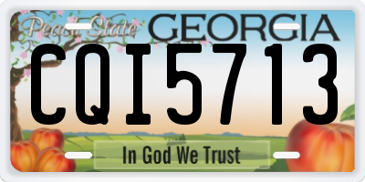 GA license plate CQI5713