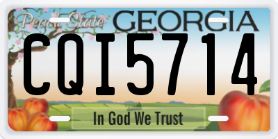 GA license plate CQI5714