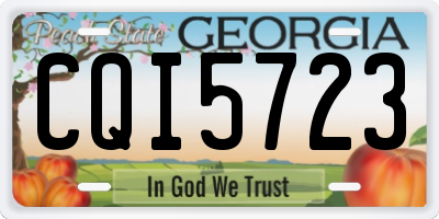 GA license plate CQI5723