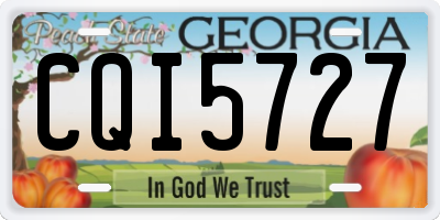 GA license plate CQI5727