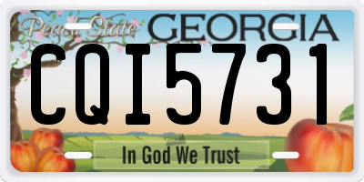 GA license plate CQI5731