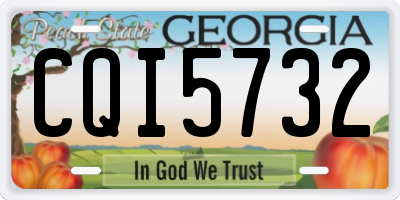 GA license plate CQI5732