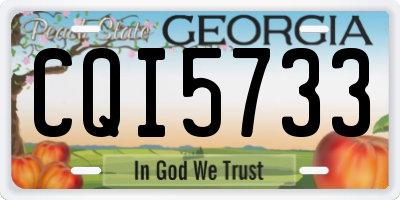 GA license plate CQI5733