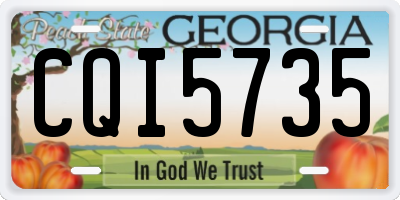 GA license plate CQI5735