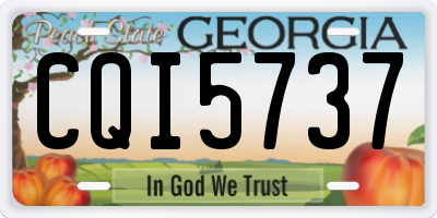 GA license plate CQI5737