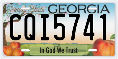 GA license plate CQI5741