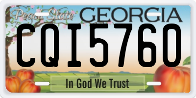 GA license plate CQI5760