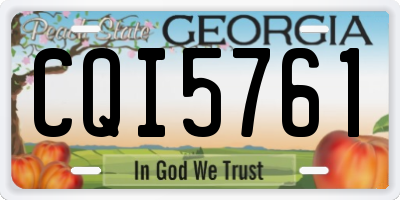 GA license plate CQI5761
