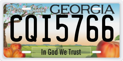 GA license plate CQI5766
