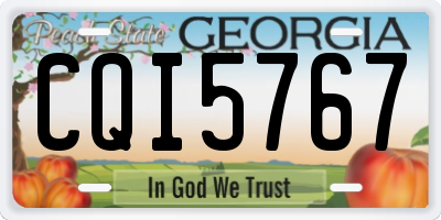 GA license plate CQI5767