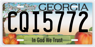 GA license plate CQI5772