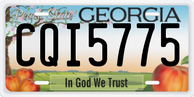 GA license plate CQI5775