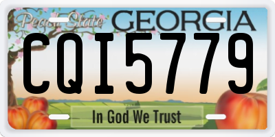 GA license plate CQI5779