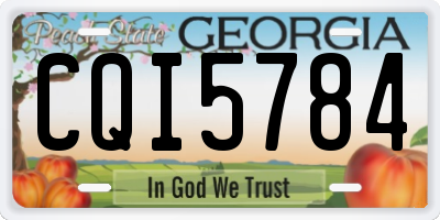 GA license plate CQI5784