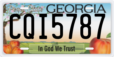 GA license plate CQI5787
