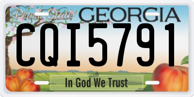GA license plate CQI5791