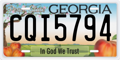 GA license plate CQI5794