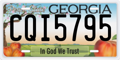 GA license plate CQI5795