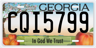 GA license plate CQI5799