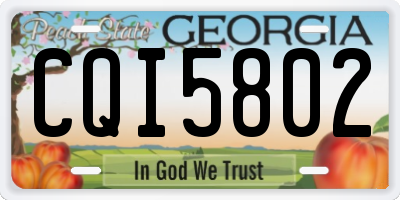 GA license plate CQI5802