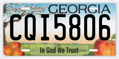 GA license plate CQI5806