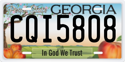 GA license plate CQI5808