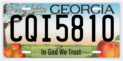 GA license plate CQI5810