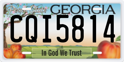 GA license plate CQI5814