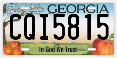 GA license plate CQI5815