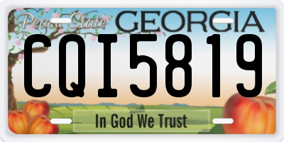 GA license plate CQI5819