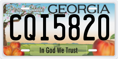 GA license plate CQI5820