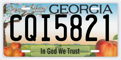 GA license plate CQI5821