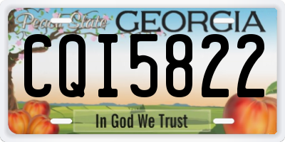 GA license plate CQI5822