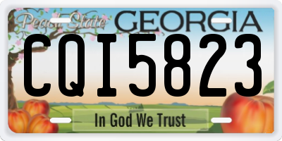 GA license plate CQI5823