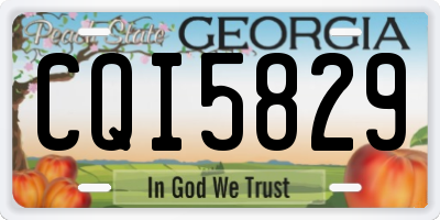 GA license plate CQI5829