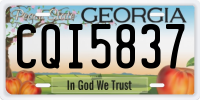 GA license plate CQI5837
