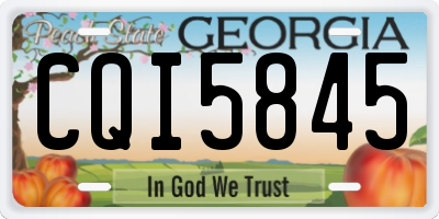 GA license plate CQI5845