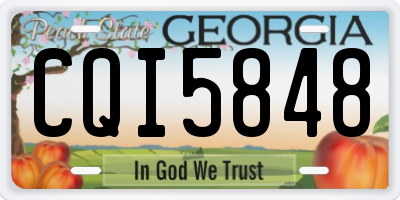 GA license plate CQI5848
