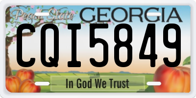 GA license plate CQI5849