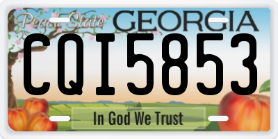 GA license plate CQI5853