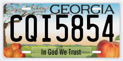 GA license plate CQI5854