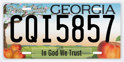 GA license plate CQI5857